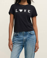Z Supply Adore Tourist Tee in black sand - women's t-shirt