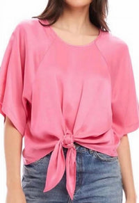 Fifteen Twenty - Tied Elbow Sleeves Top - Plus
