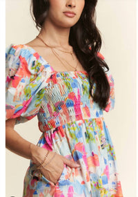 DAVI & DANI Uptown Night Out Maxi Dress in yellow cobalt - women's dress - view 8