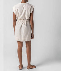 Lilla P - Striped Split Neck Dress