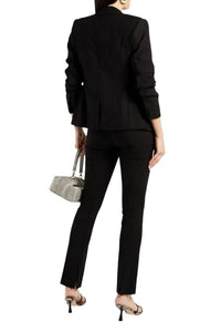 Derek Lam 10 Crosby - Rouched Leopard-jacquard Blazer