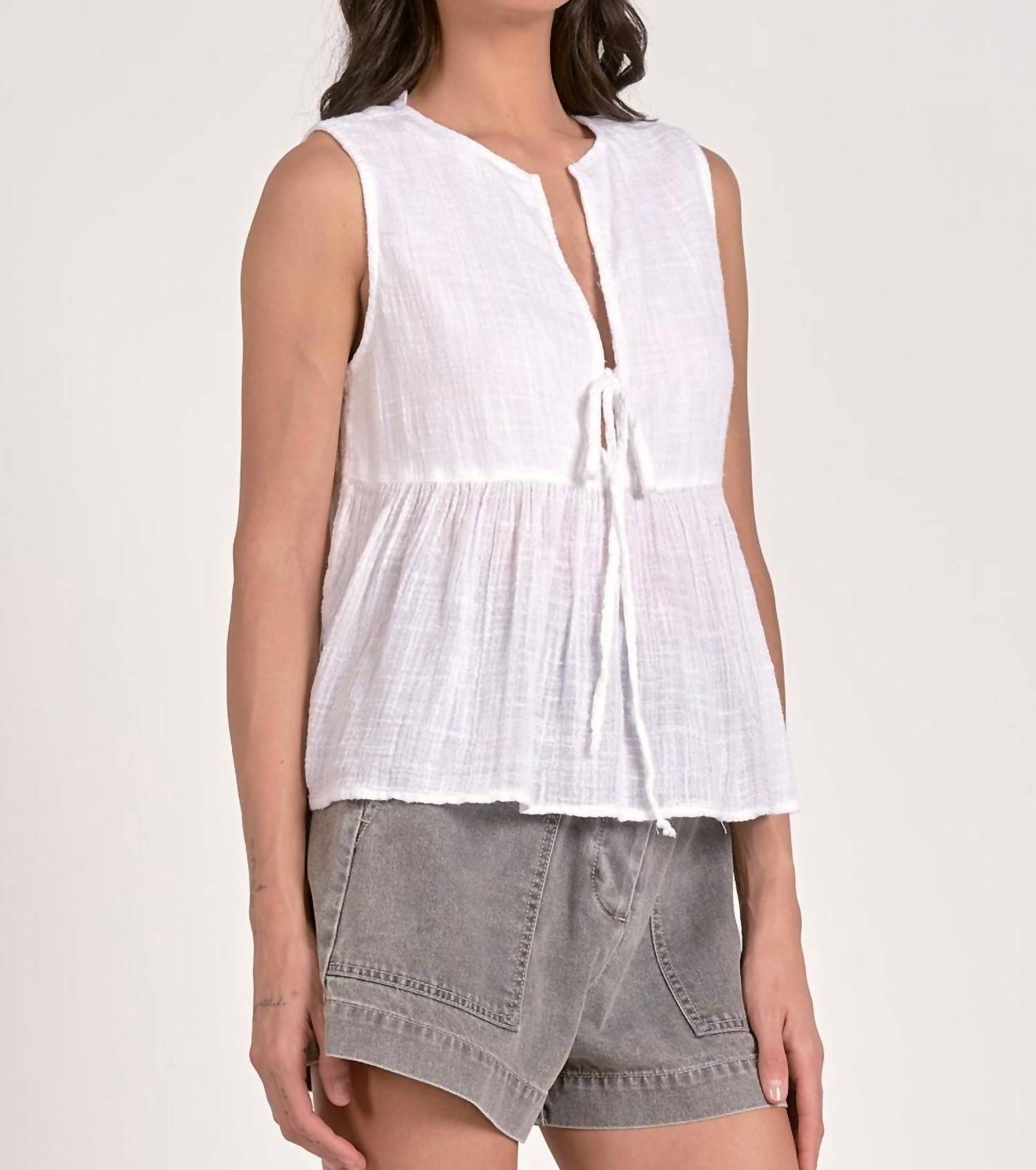 Elan - June Sleeveless Blouse