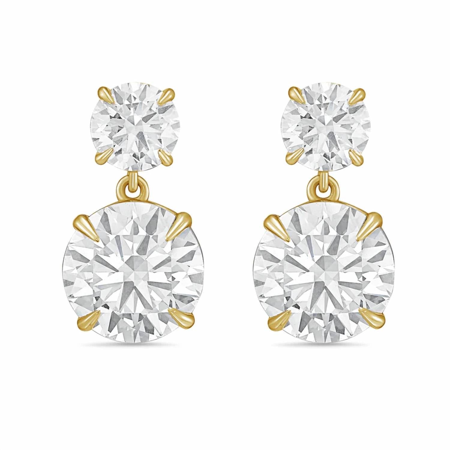 Diana M Jewels - Women's Round Lab-Grown Diamond Stud Earrings (15.00 Ct TCW) - Grand