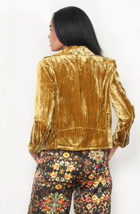 Paparazzi - Crushed Velvet Moto Jacket