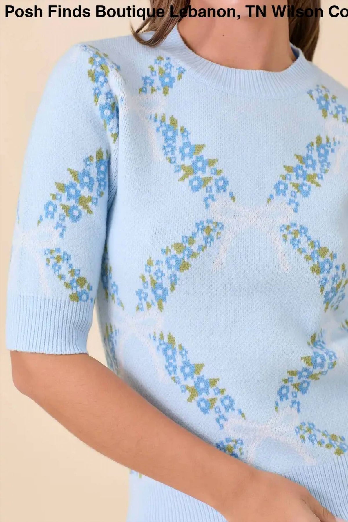 Main Strip - Women's Garden Floral Knit Top