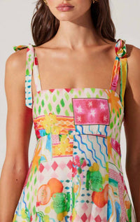 Astr - Shiann Tie Shoulder Midi Dress
