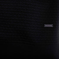 Bugatchi Uomo Textured 1/4 Zip Knit Pullover in black - men's sweater - view 6