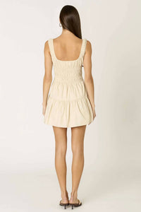 Nia - Salt Smocked Mini Dress