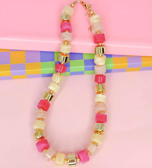 Treasure Jewels - Women's Candy Pop Style Beaded Necklace