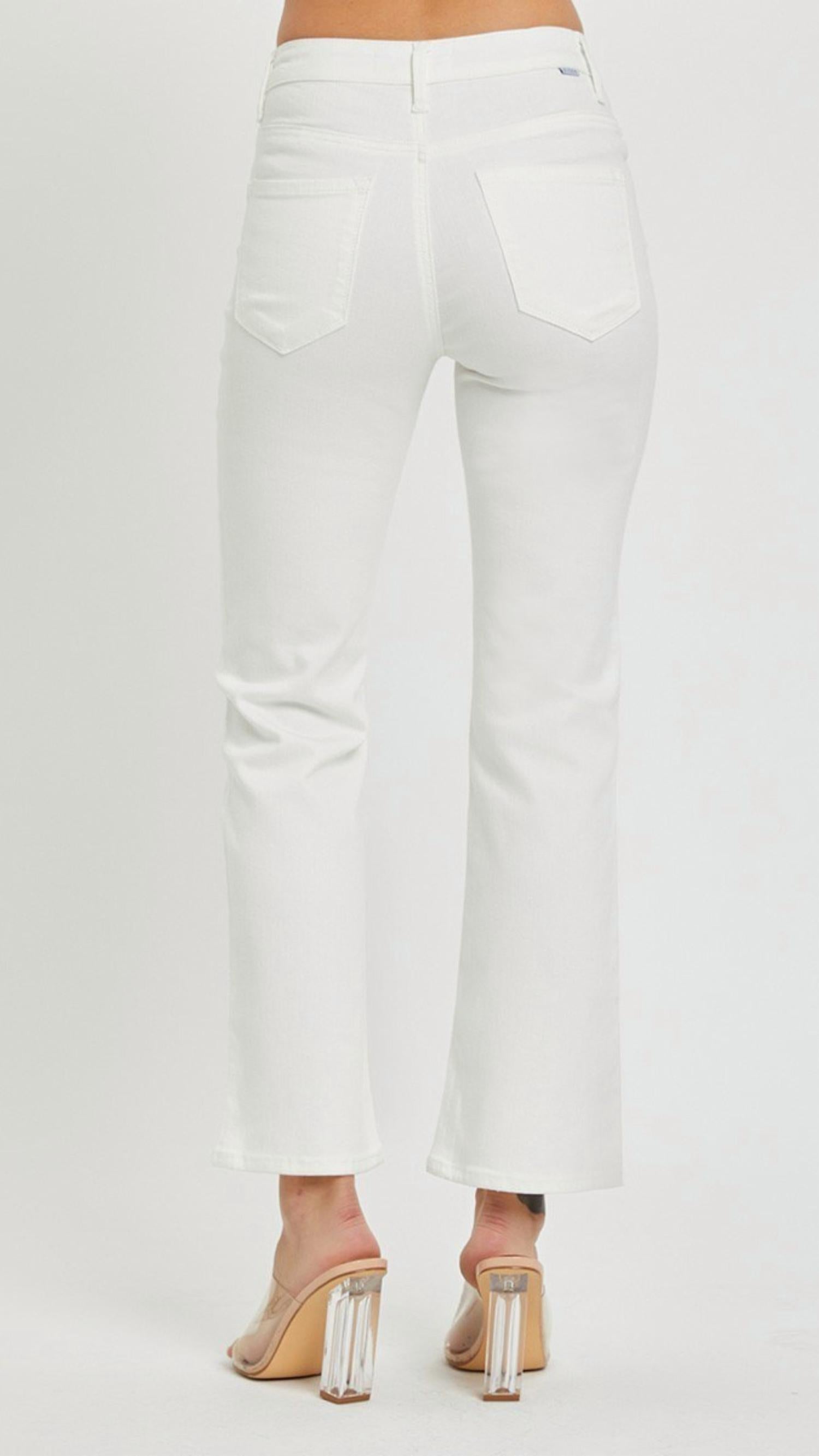 Risen - Mid Rise Ankle Bootcut Jeans