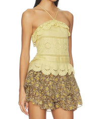 ISABEL MARANT Prisha Top in light ochre - women's shirt - alternate view