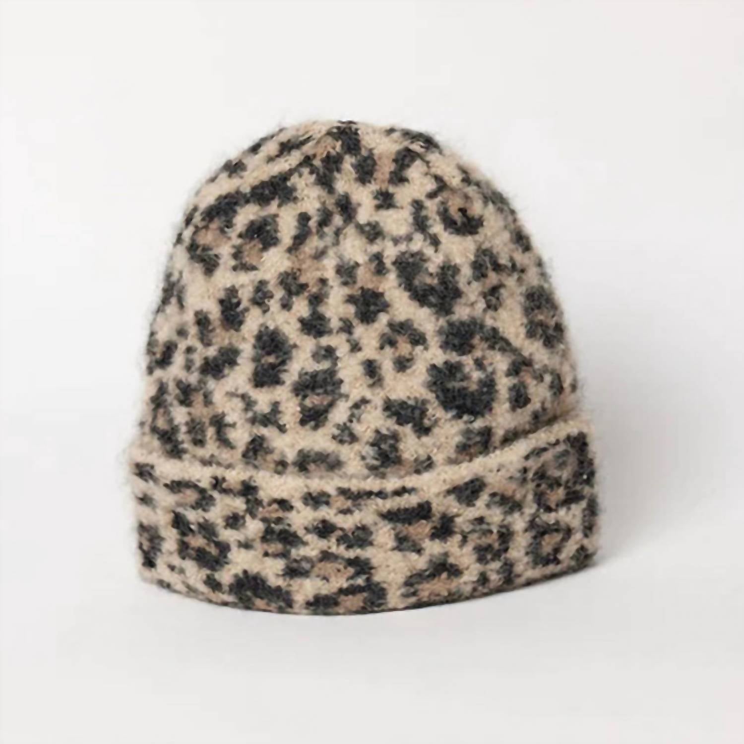 Hat Attack Leopard Beanie in sand - women's hat