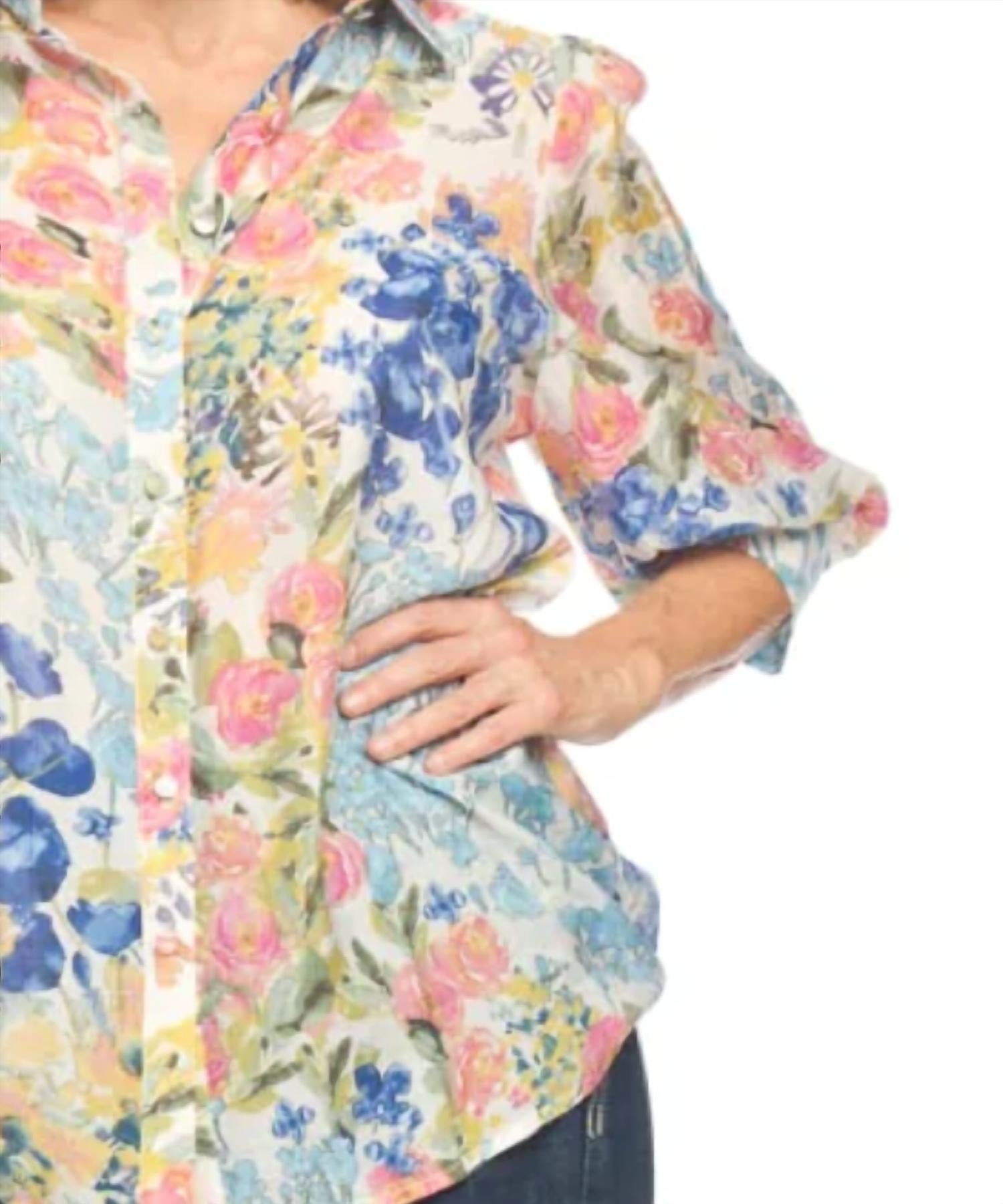 Papillon - Ditsey Floral Button Front Blouse
