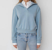 WE-AR4 Street Boxy Hoodie in swordfish - women's top - detail view