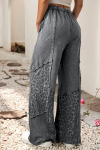 Little Daisy Closet - Leopard Patchwork Loose Pants