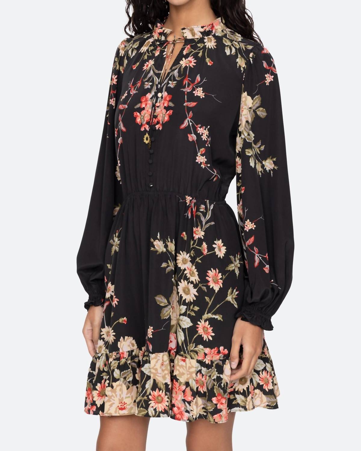 Sea - Jolie Print Long Sleeve Mini Dress