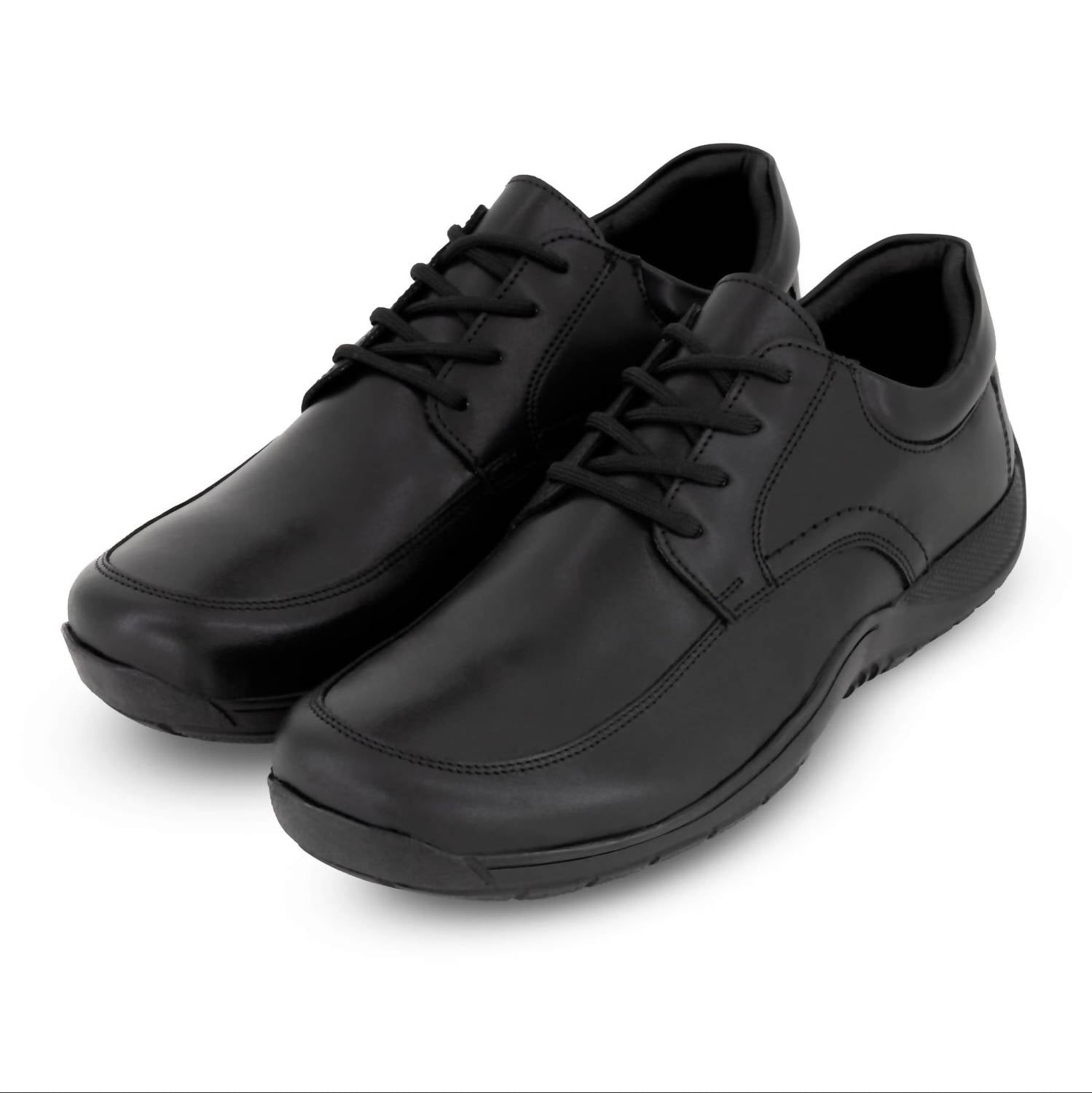 Ferrato Men's Flats Leather Shoes in black 1 - men's shoe - alternate view