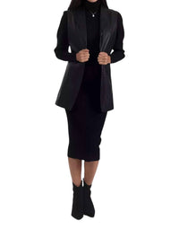Nine West - WOMEN'S FAUX LEATHER SLEEVELESS BLAZER