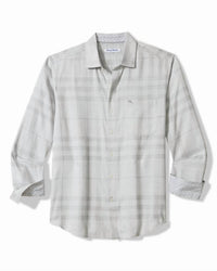 TOMMY BAHAMA Mist Plaid Shirt in silver streak - men's long sleeve top - view 4