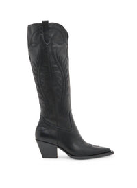 Dolce Vita Women's Ryatt Leather Boots in black - women's shoe - detail view