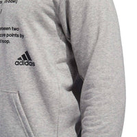 adidas Men's Definition Long Sleeve Basketball Hoodie in medium gray heather - men's shirt - view 6