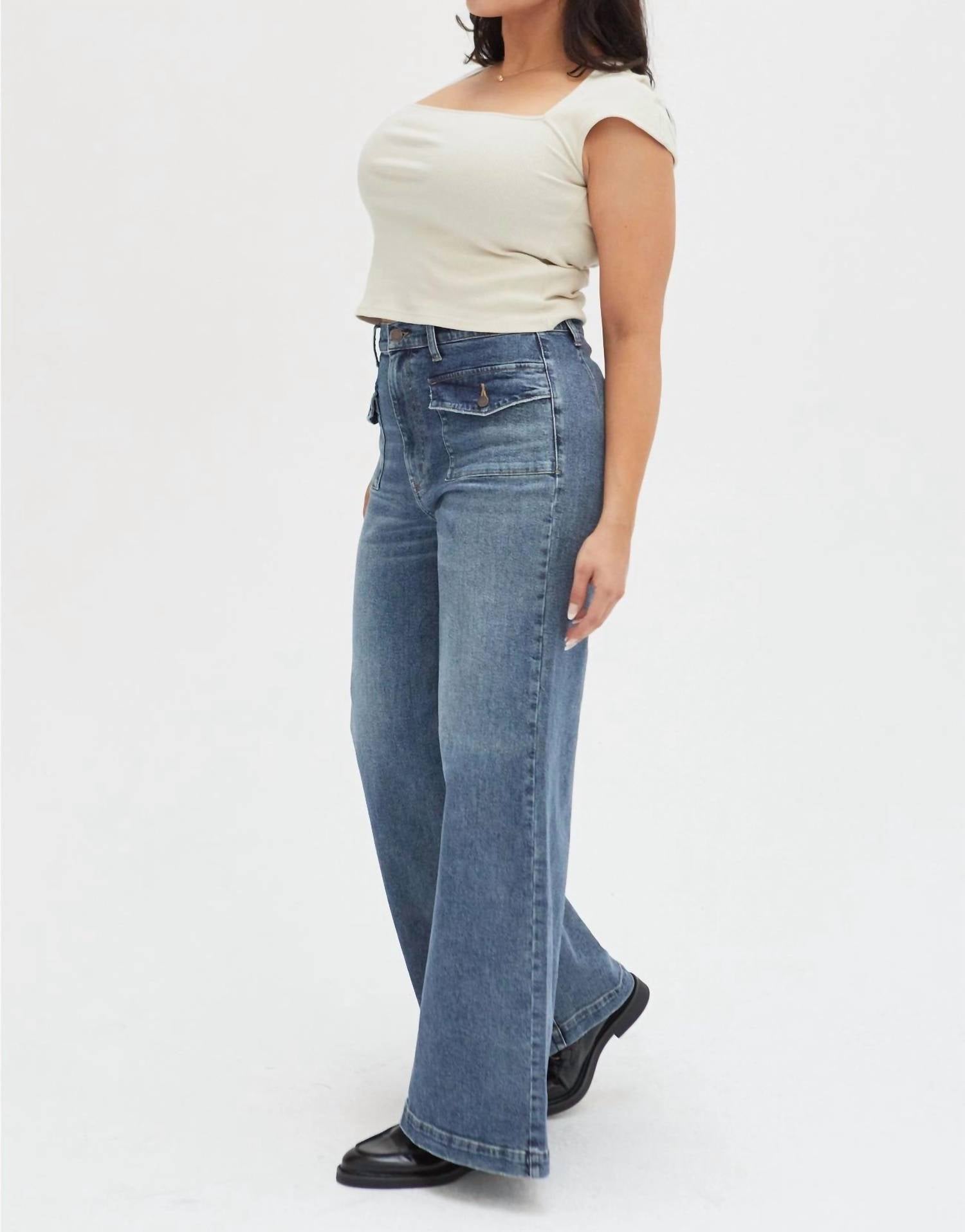 Oliver Logan - Campell Wide Leg High Rise Touser Jean
