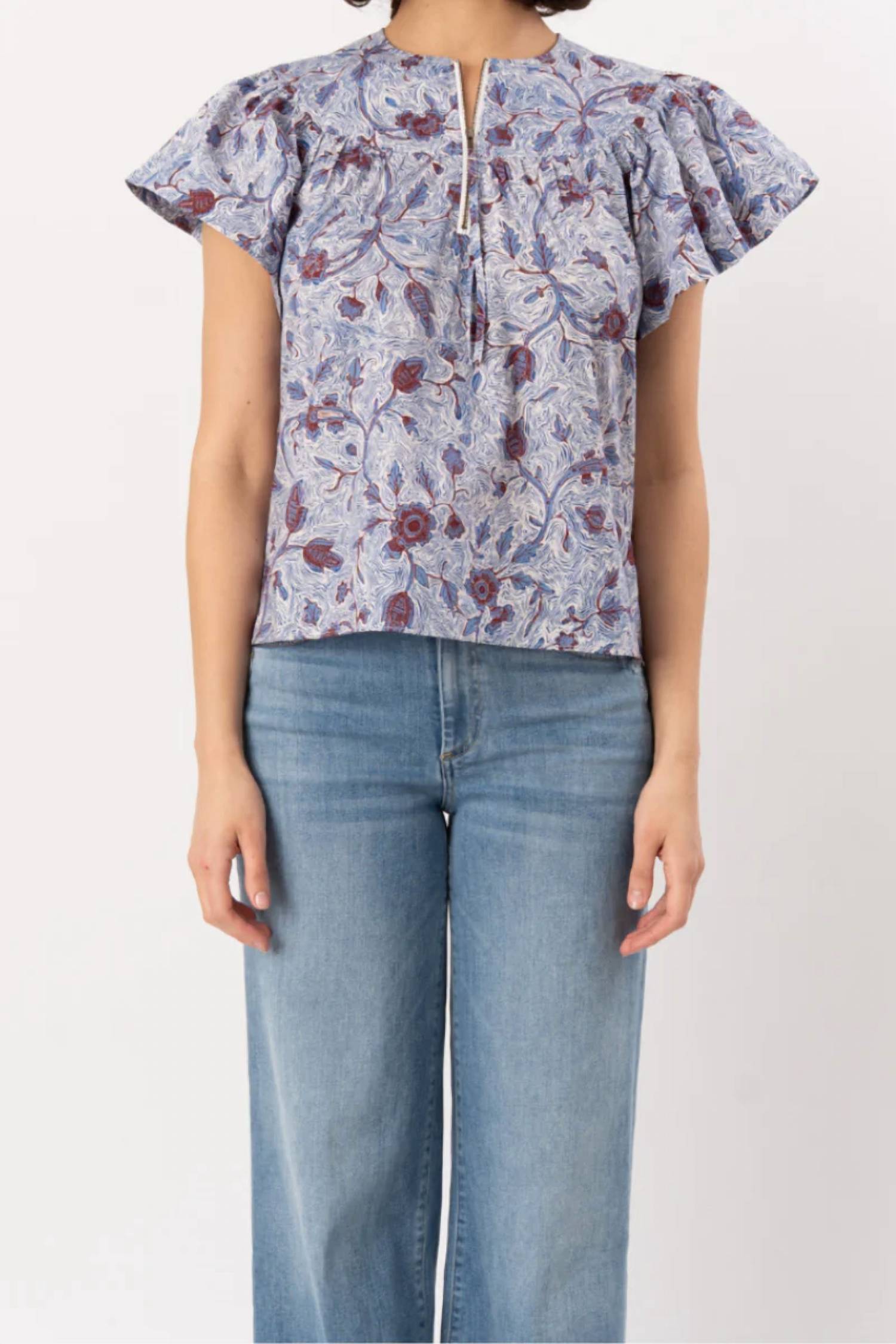 Ulla Johnson - Perline Short Sleeve Cotton Blouse