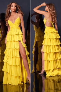 JOVANI The Katherine Gown in yellow - women's dress - alternate view