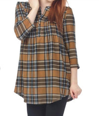 Papillon - Check Pleated Tunic