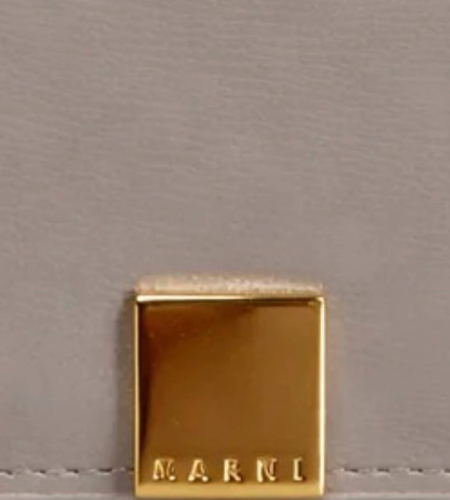 MARNI Women's Prisma Folded Leather Wallet in cork beige - women's bag - detail view