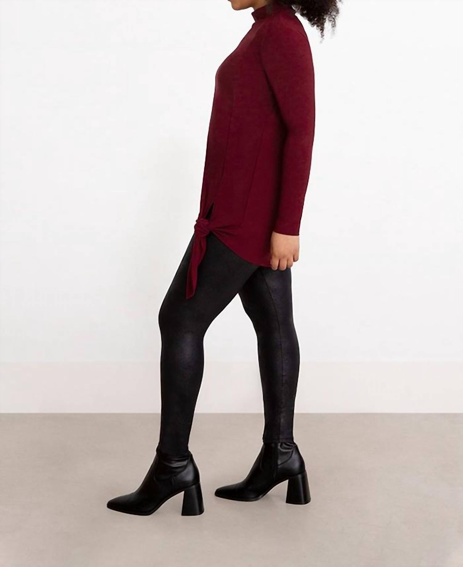 Sympli - Mock Neck Tie Tunic