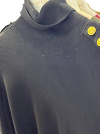 SKIES ARE BLUE Women's Turtleneck Sweater in black - women's sweater - alternate view