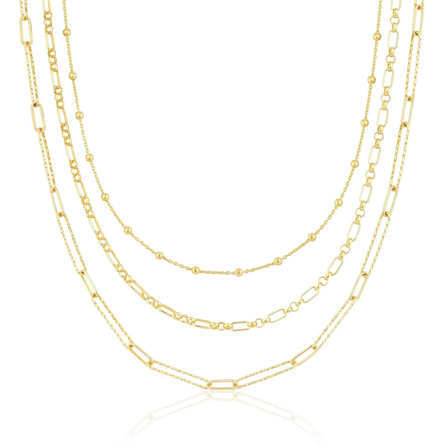 Ela Rae - Women's Triple Round Oval Three Layer Chain