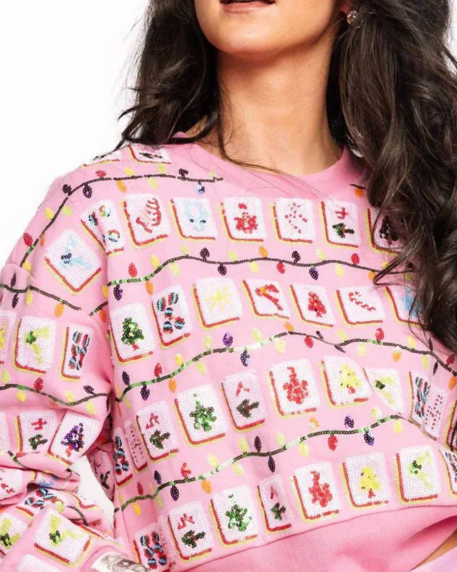 Queen Of Sparkles - Christmas Mahjong Tile Sweatshirt