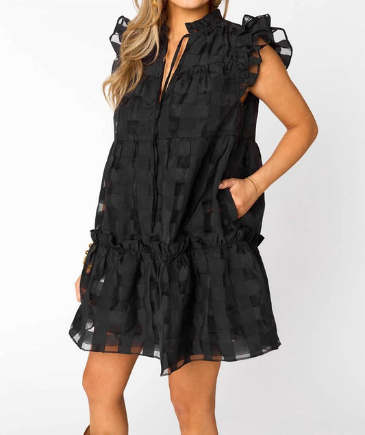 Buddylove - Aubrey Ruffle Shoulder Short Dress