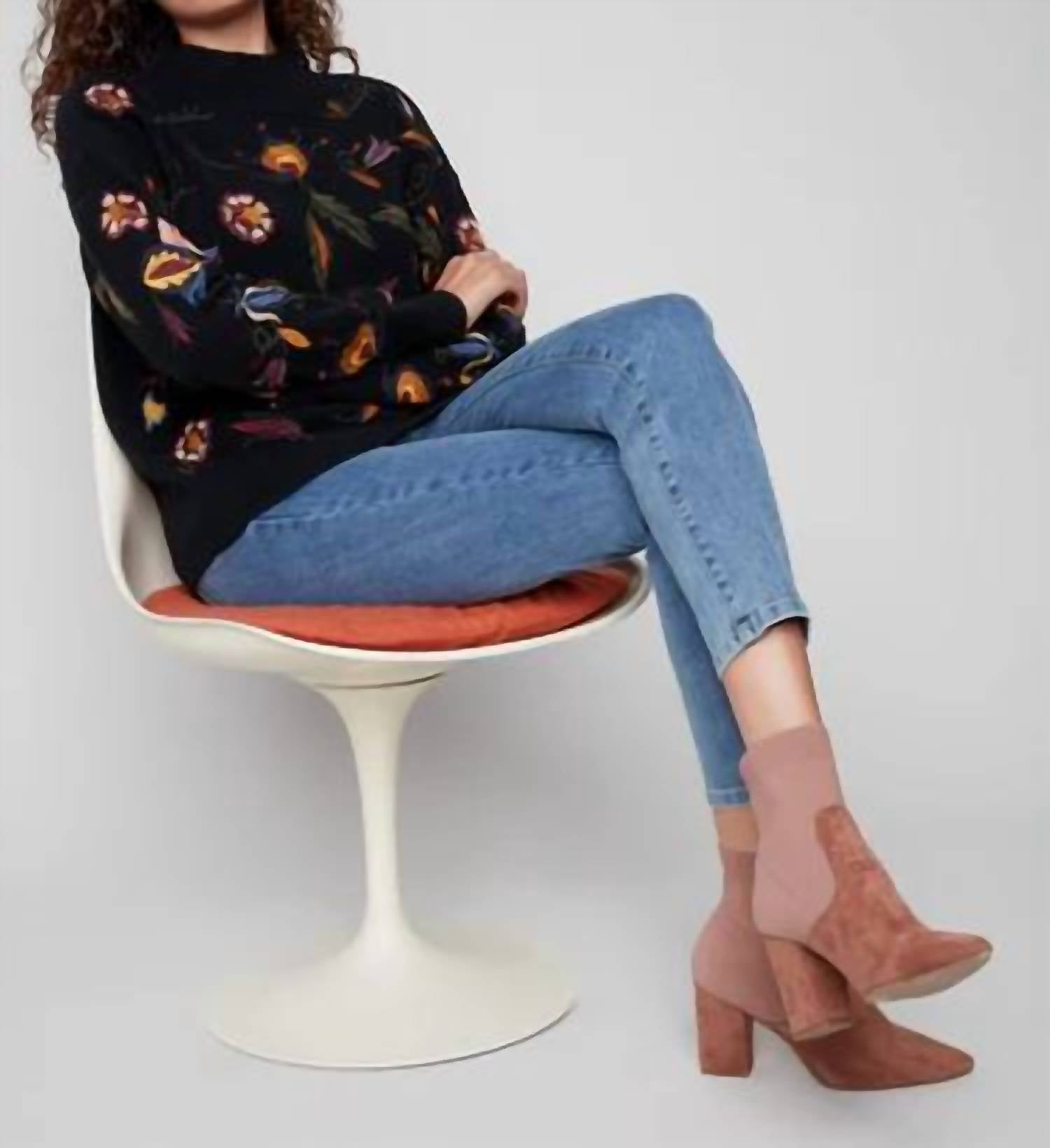 Charlie B - Embroidered Mock Neck Sweater