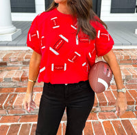 Queen Of Sparkles - Football Patch Pullover