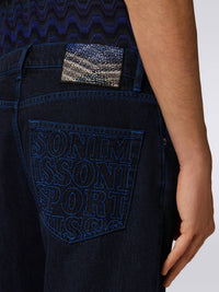 Missoni - Five-pocket Denim Trousers With Embroidered Logo