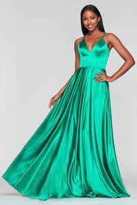 Faviana - Lace Up Back Prom Maxi Dress