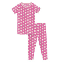 Kickee - Kids' Bamboo Print Short Sleeve Pajama Set