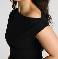 Spanx - Ribbed Knit Ruched Off-the-shoulder Top