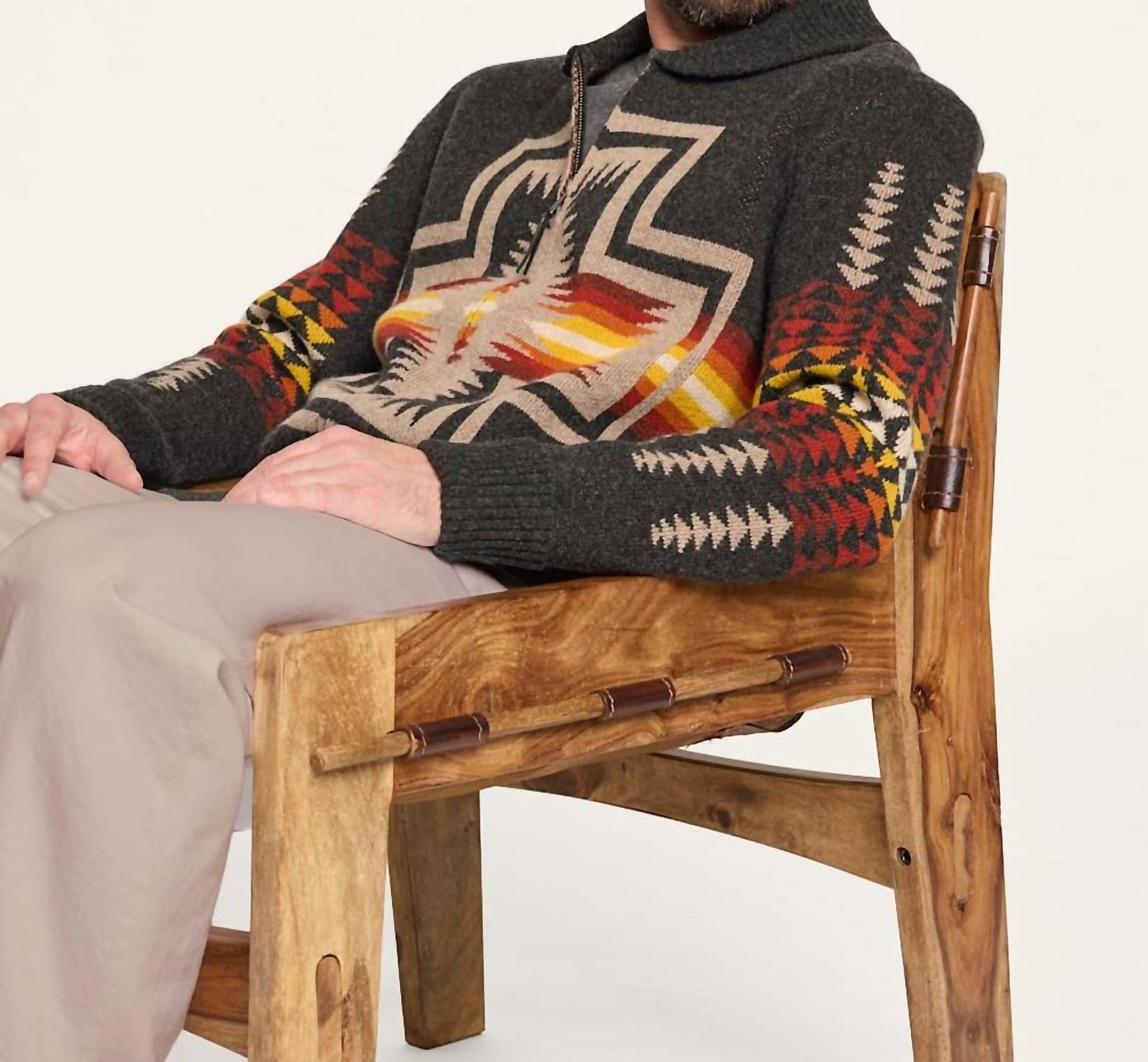 Pendleton - Zip Lambswool Cardigan