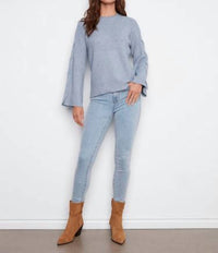 Charlie B - Crew Neck Sweater With Cable Sleeves