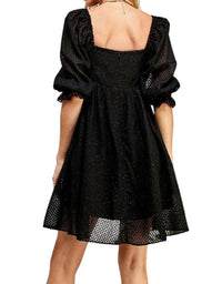 Sweet Lemon - Taylor Babydoll Shimmer Texture Dress