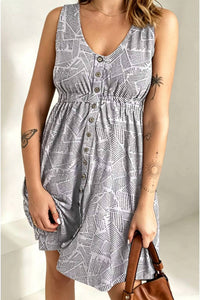 Double Take - Ruched Waist Side Slit Casual Magic Mini Dress