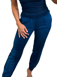 COTTON CITIZEN Brooklyn Sweatpant in pacific blue cast - women's pants - detail view