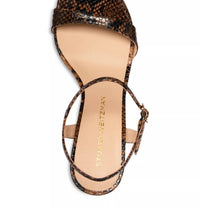 Stuart Weitzman - Women's Babette 80 Snake Embossed Leather Sandals