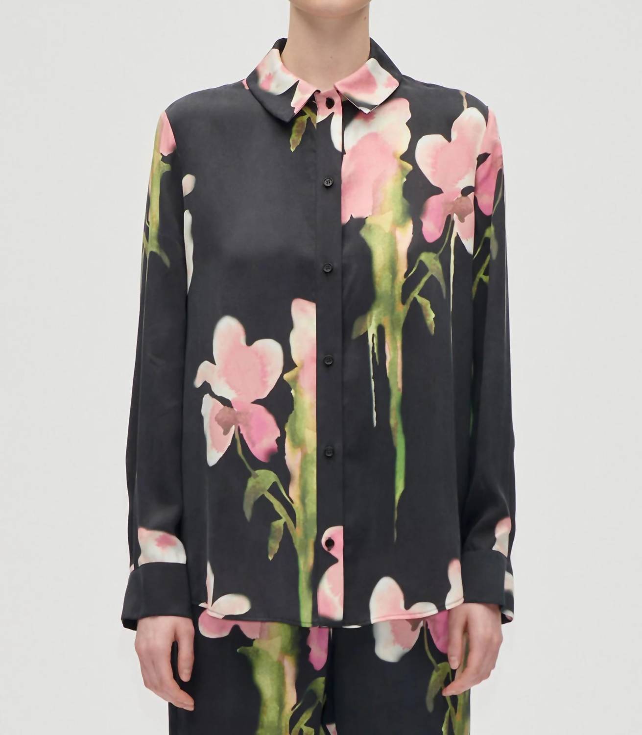 Stine Goya - Melting Flowers Print Button Front Shirt