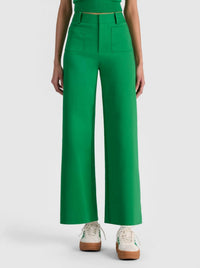 alice + olivia Zoe Ankle Trouser in green - women's pants