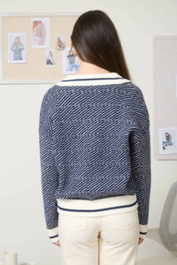 Blu Pepper - Geo Stripe Pullover Sweater